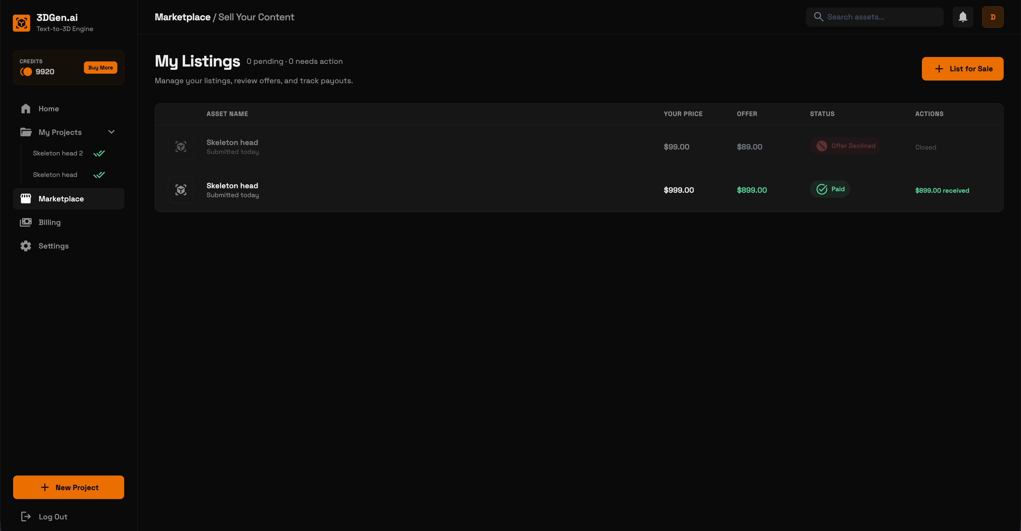 E-Shop sell dashboard